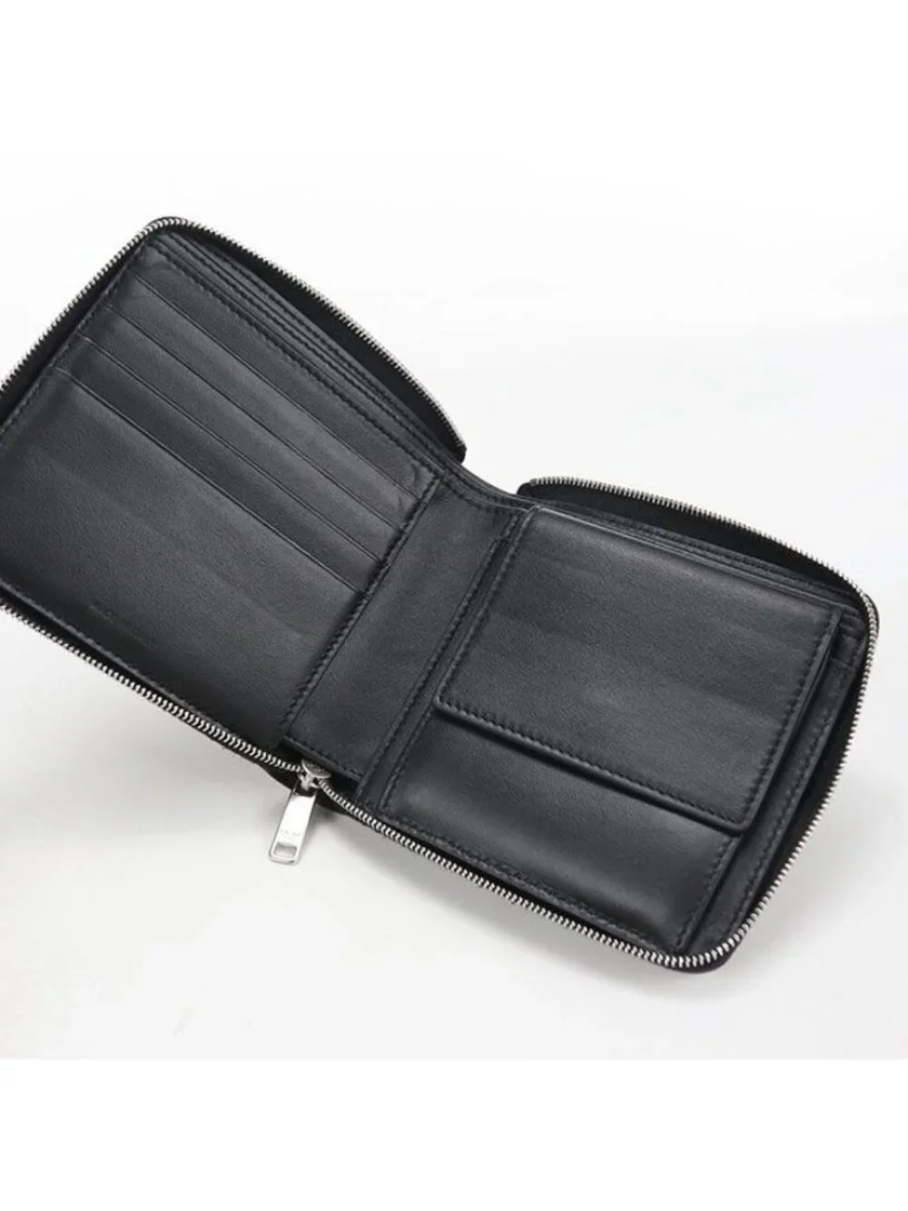 Celine Zip by Fold Zip Around Wallet Calf